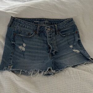 Old Navy Blue Frayed Denim Shorts